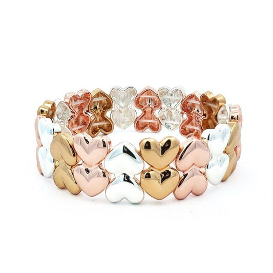 Armband Elastisch Herzen Liebe Nickelfrei Amorino Romantik