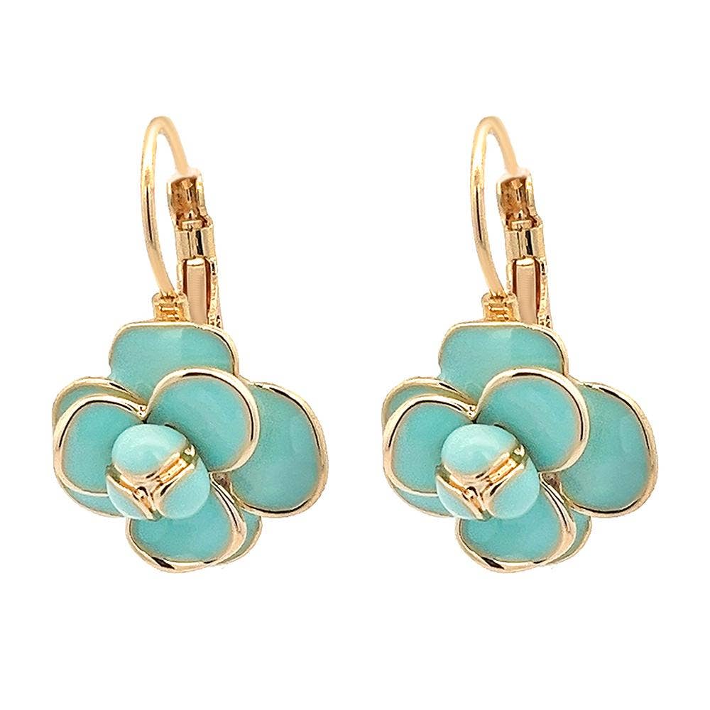 Ohrringe Blütenohrringe Ohrhänger Nickelfrei Blumen Natur garten Kamelie Amorino