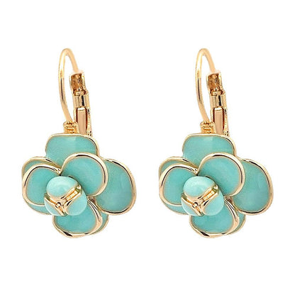 Ohrringe Blütenohrringe Ohrhänger Nickelfrei Blumen Natur garten Kamelie Amorino