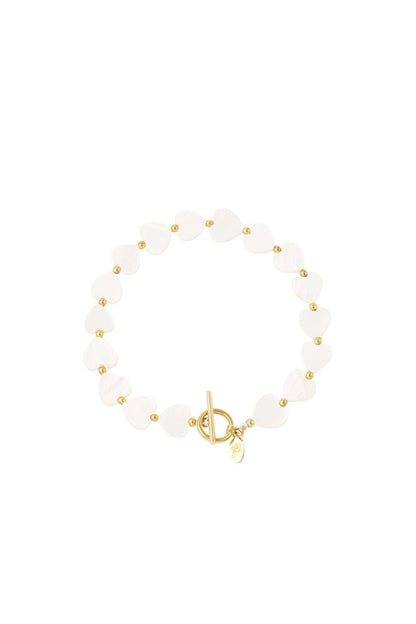 Yehwang Armband, Herzarmband - Strandkollektion Weißgold Farbe Muschelschale