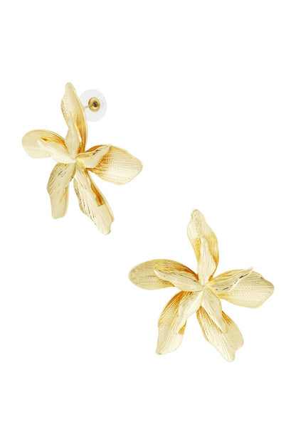 Yehwang Ohrstecker Goldfarben Vanille Blume nickelfrei elegant garten