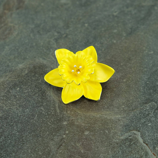 Brosche Gelbe Narzissen-Blumenbrosche Frühjahr Blumen Natur