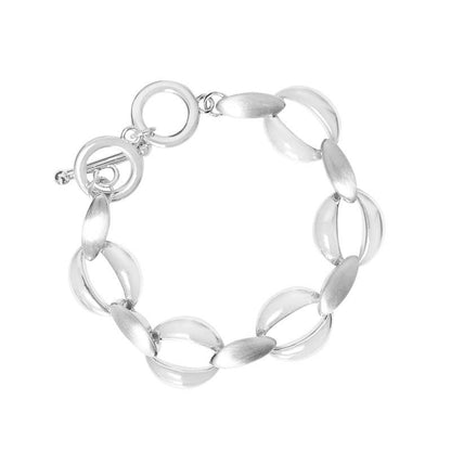 Armband Oval Gold-Silberfarben Nickelfrei Mode Gliederkette  Amorino