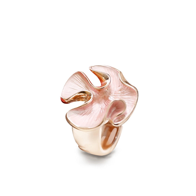 Amorino Ring, ELASTISCHER RING MIT EMAILLIERTEM VOLANT in verschiedene Farben