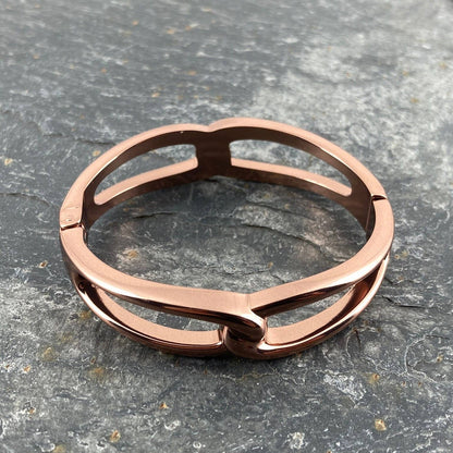 Armreif im Klappgliederstil mit dunklem Kupferfinish Armband Sommer Trend