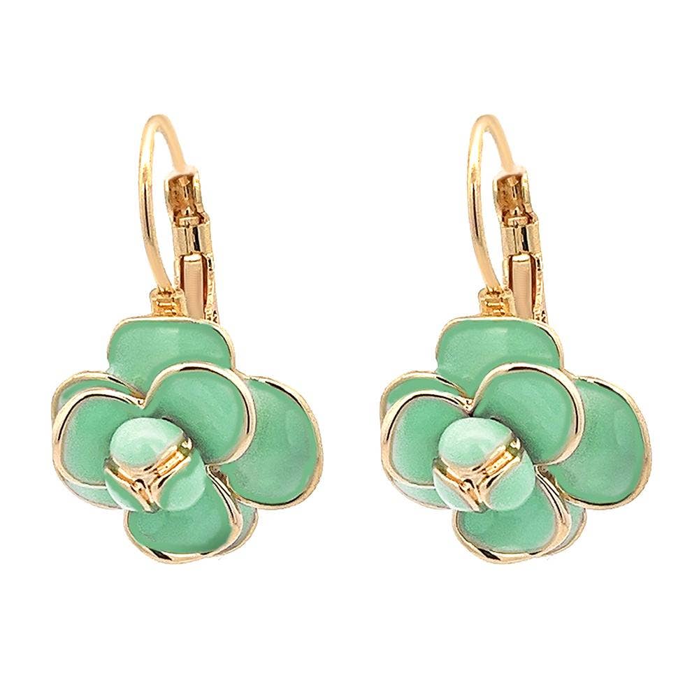 Ohrringe Blütenohrringe Ohrhänger Nickelfrei Blumen Natur garten Kamelie Amorino