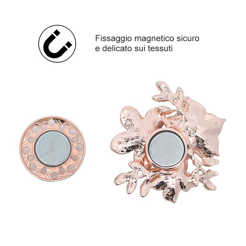 Brosche Emaillierte Blumenstrauß Modeschmuck Anstecknadel Magnet Amorino