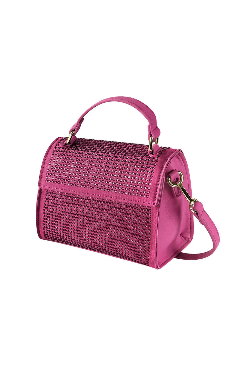 Yehwang Handtasche mit Strass in Fuchsia umhängetasche Pink wasser stilvoll