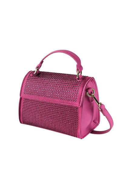 Yehwang Handtasche mit Strass in Fuchsia umhängetasche Pink wasser stilvoll