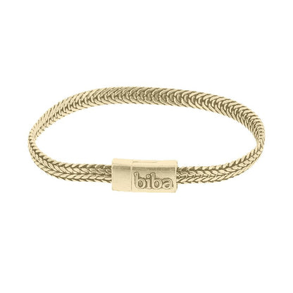 Biba Armband burnished gedrehter Gliederkatte goldfarben 20,5 cm