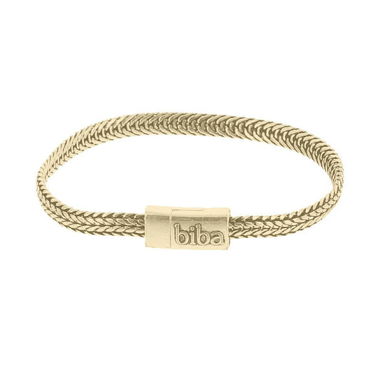 Biba Armband burnished gedrehter Gliederkatte goldfarben 20,5 cm