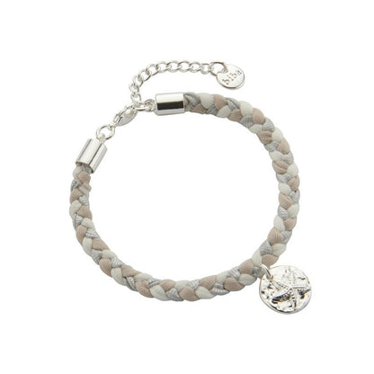 Biba Armband Textil Silber Alt-Rosa, Rosa oder Creme