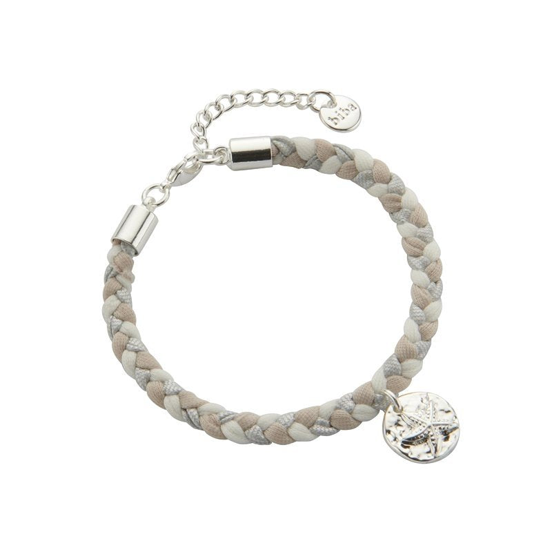 Biba Armband Textil Silber Alt-Rosa, Rosa oder Creme