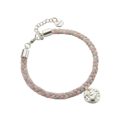 Biba Armband Textil Silber Alt-Rosa, Rosa oder Creme