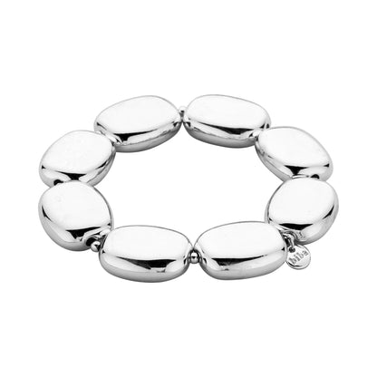 Biba Armband "Golden and Silver Bricks" elastisch, Elegant, Stilvoll, Kombinierbar