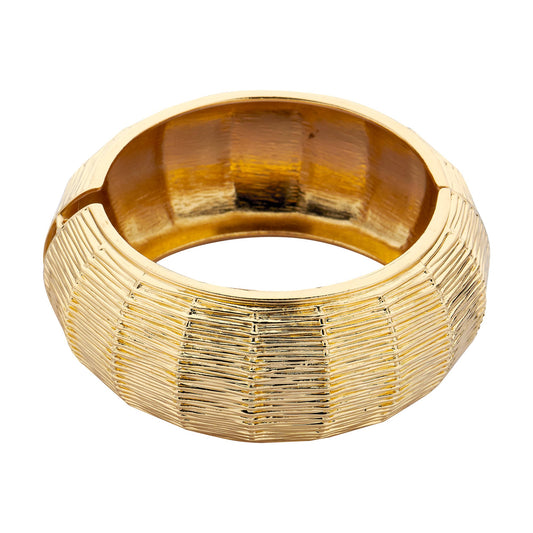 Biba Klapp-Armband in Goldfarben mit Relief