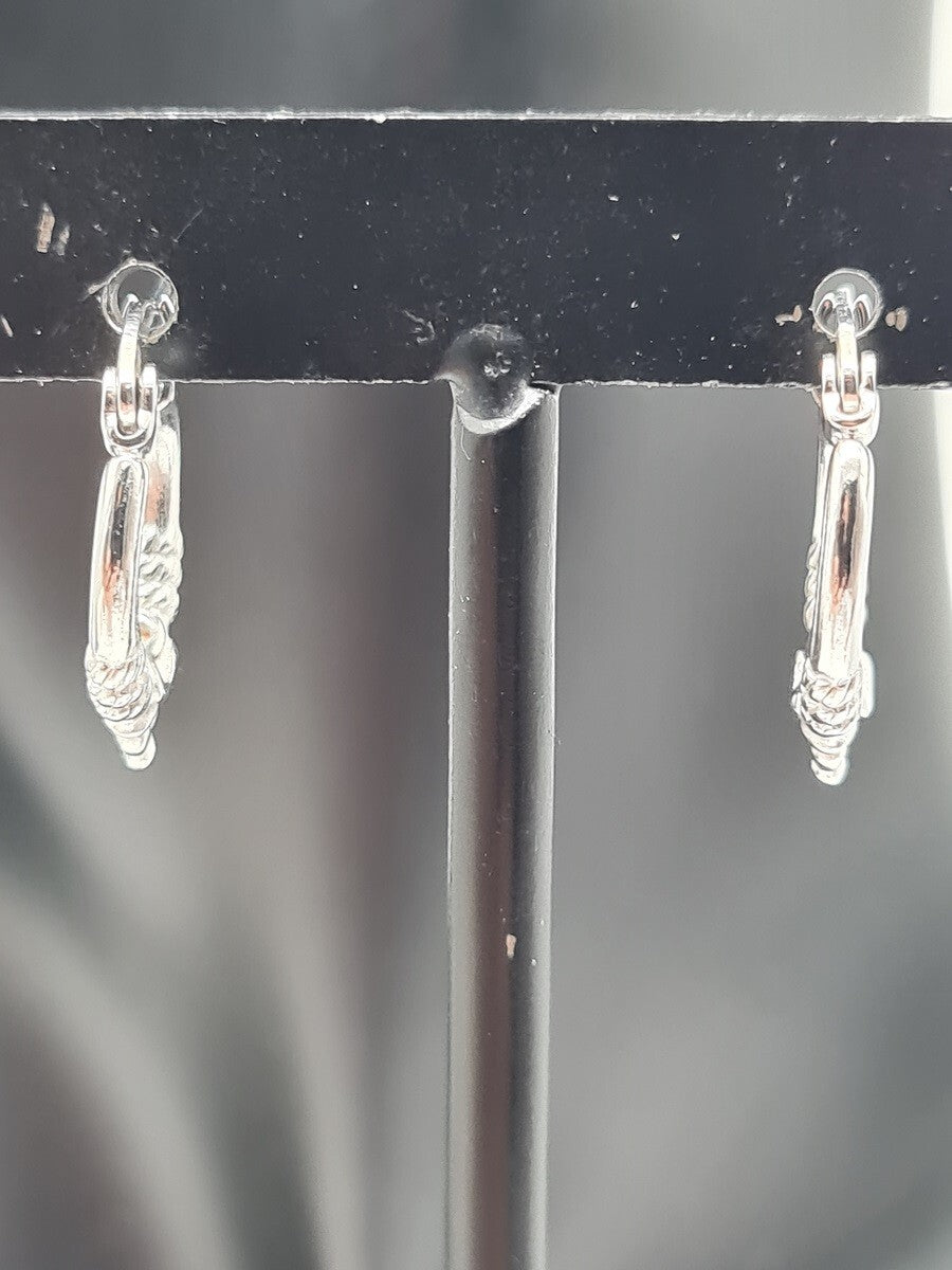 Yehwang Ohrringe im Vintage-Stil Silber- oder Goldfarben Edelstahl nickelfrei