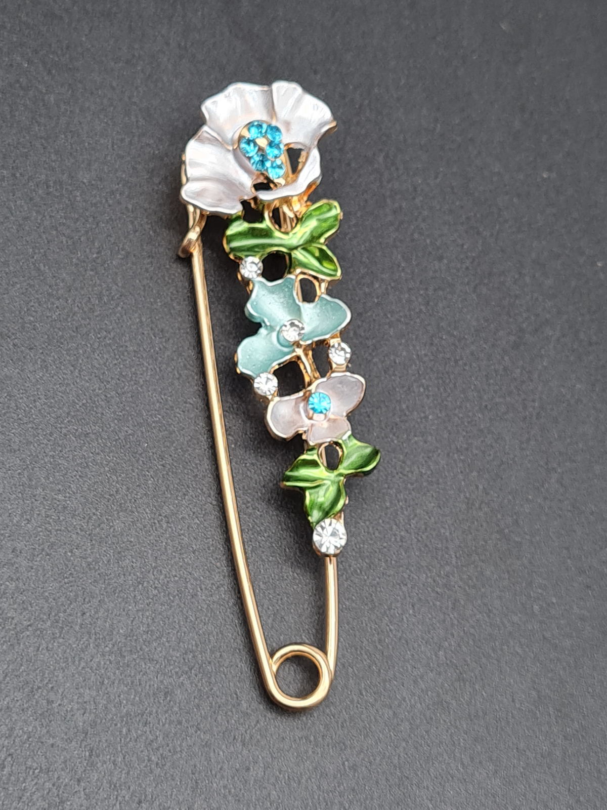 Anstecknadel "Blue Flowers"