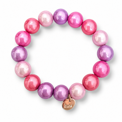Armband elastisch Space Beads 1,5 Cm verschiedene Farben Biba