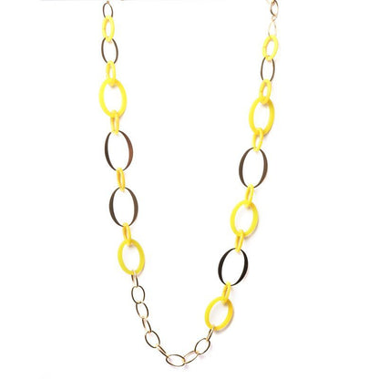 Halskette Gold Gelbtöne nickelfrei  siebziger Look Modeschmuck Gliederkette Biba