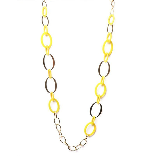 Halskette Gold Gelbtöne nickelfrei  siebziger Look Modeschmuck Gliederkette Biba