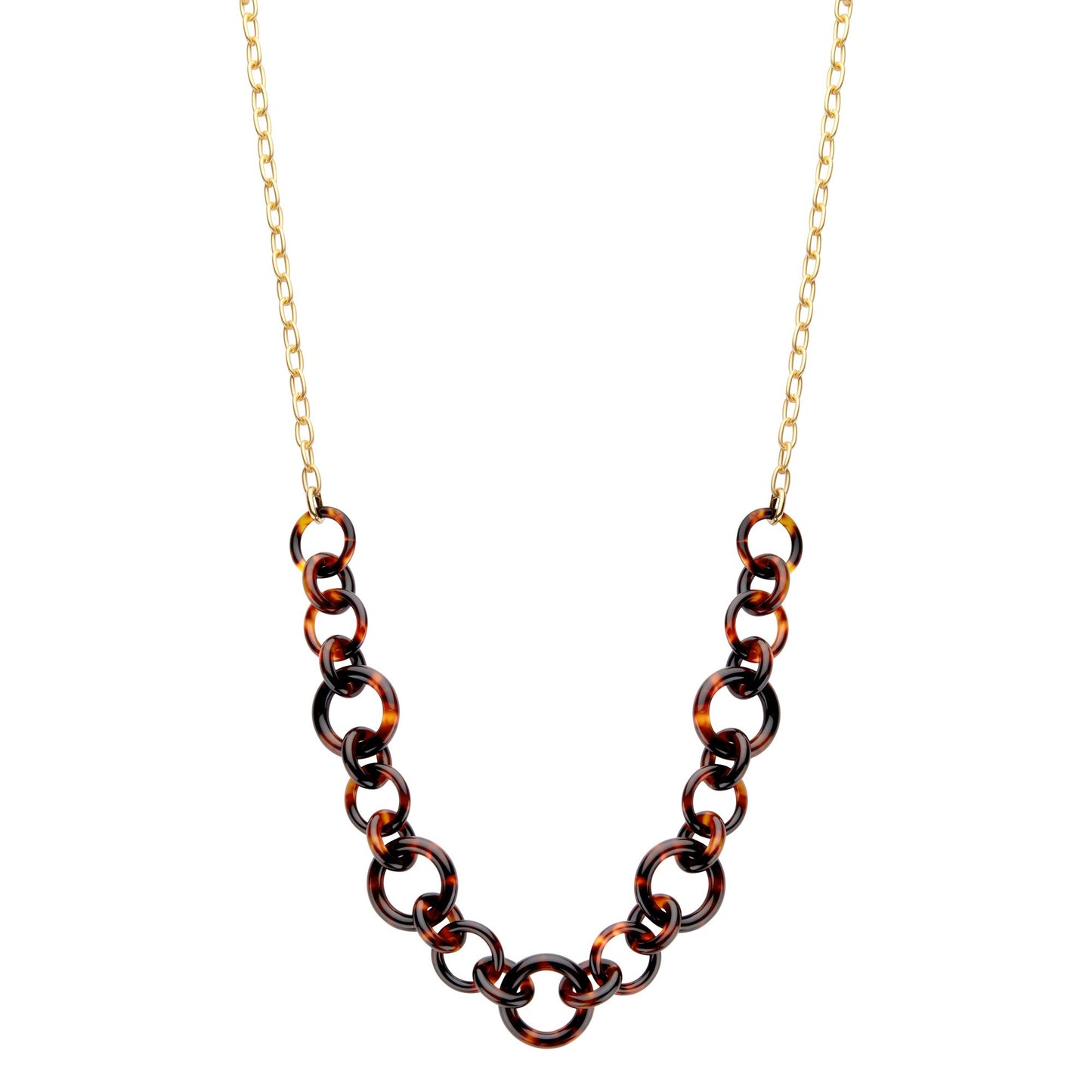 Halskette nickelfrei Braun goldfarben elegant Gala fest Modeschmuck Biba