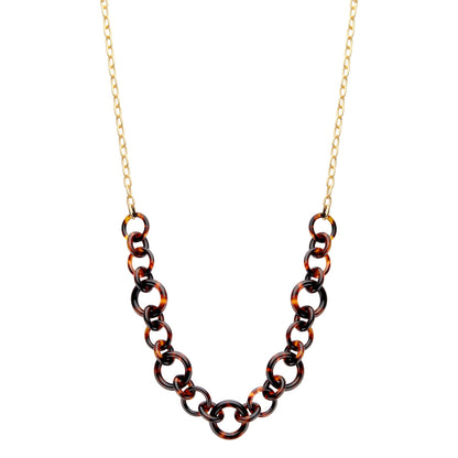 Halskette nickelfrei Braun goldfarben elegant Gala fest Modeschmuck Biba