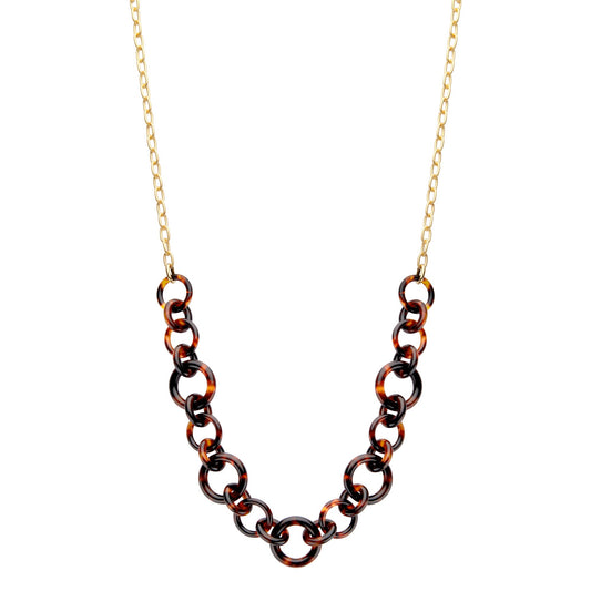 Halskette nickelfrei Braun goldfarben elegant Gala fest Modeschmuck Biba