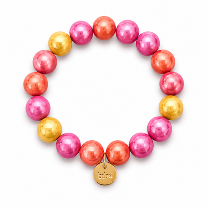 Armband elastisch Space Beads 1,5 Cm verschiedene Farben Biba