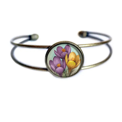 Armband Armreif Jugendstil Glas Cabochon Armreif  the Divine Iguana