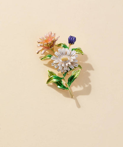 Brosche Ringelblume Blumen Anstecknadel Trend Garten Natur