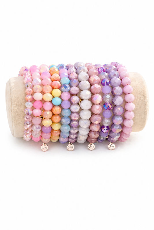Armband verschiedene bunt Farben Treasures Kristall elastisch Nickelfrei Kombinierbar Biba