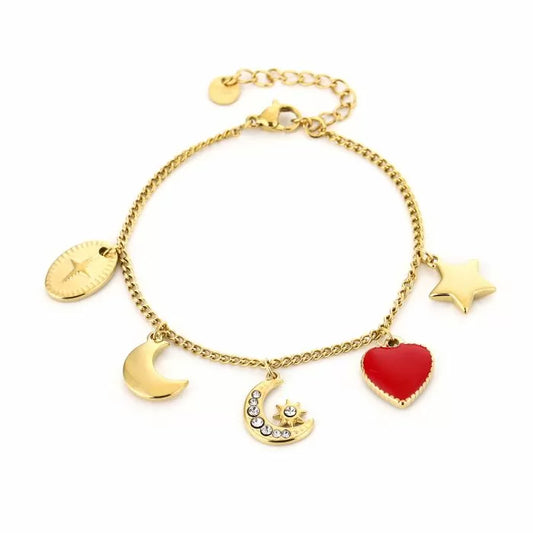 Michelle Bijou, Bettelarmband "Love by Night", Sternen und Mond