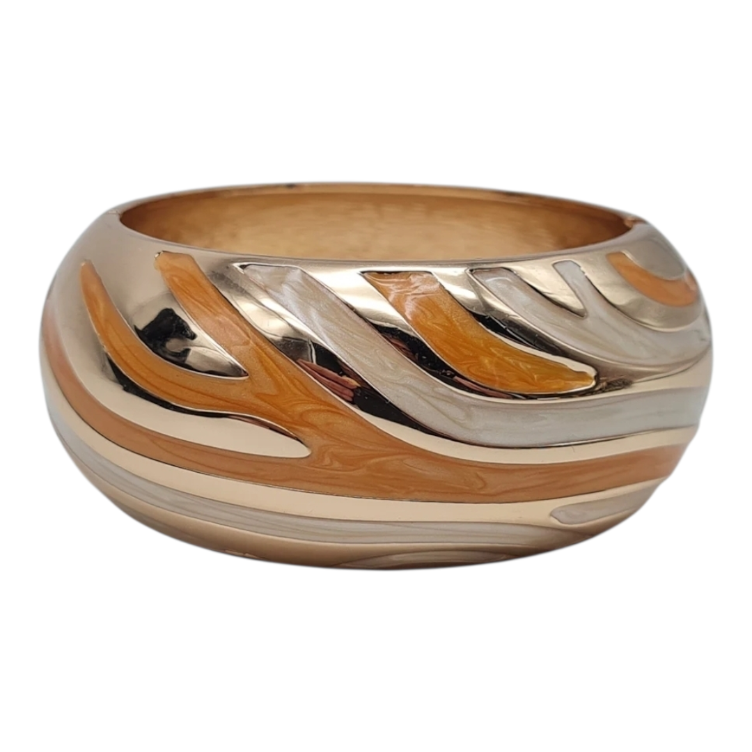 Armband Klapp-Armband Schwarz Weiß Gold Orange Nickelfrei Cosmos