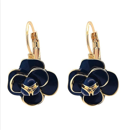 Ohrringe Blumen Emaille Ohrhänger Bund Nickelfrei