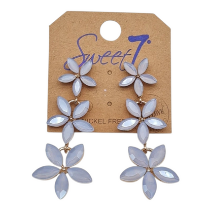 Ohrringe Ohrhänger Vergissmeinnicht Kaskade Form Nickelfrei Sweet7