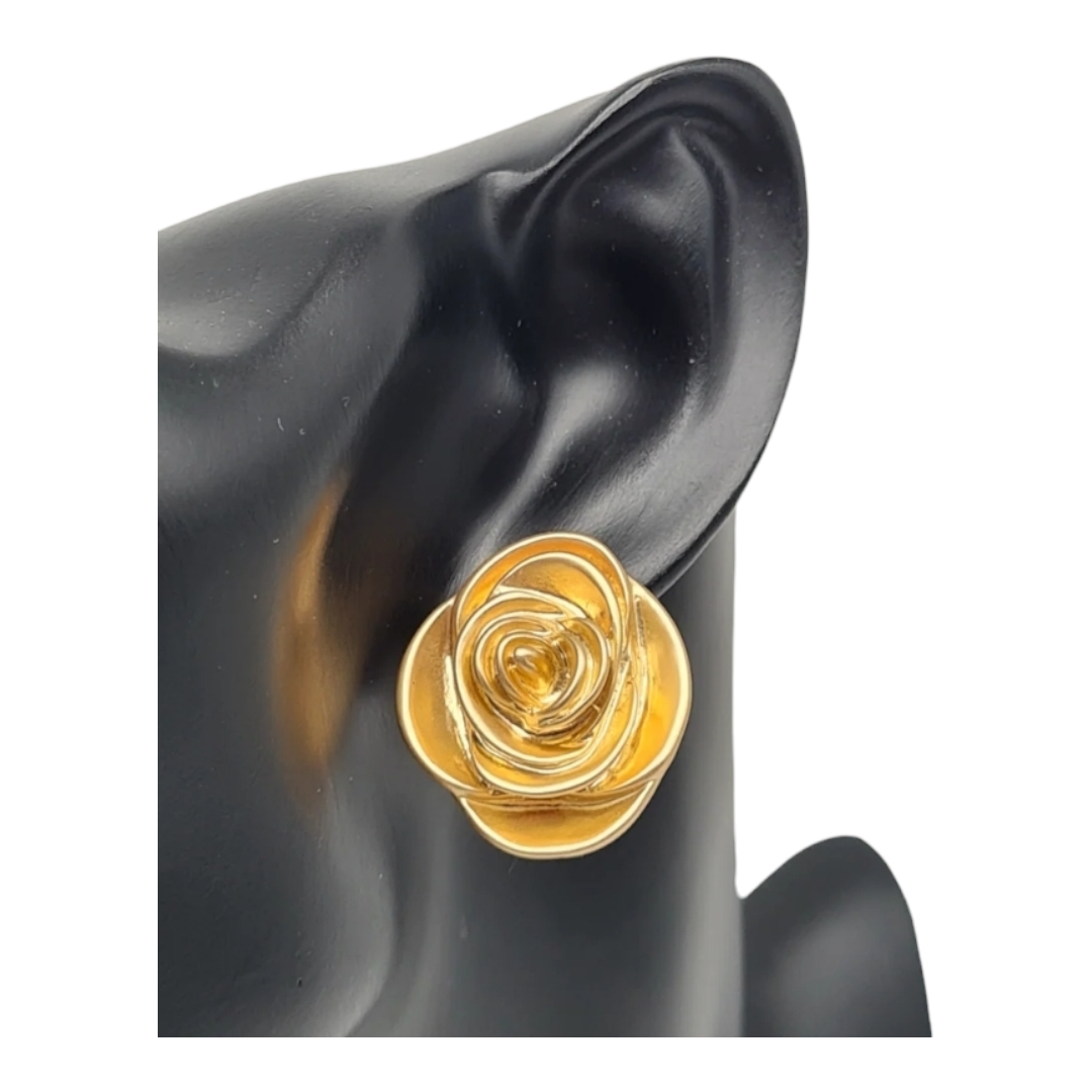 Ohrringe Ohrstecker Goldene Rose Nickelfrei Sweet7 Blumen Rosen