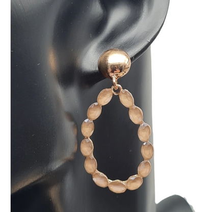 Ohrringe Ohrhänger Tropfenform Cat-eye Stones  Hellblau Rosa Nickelfrei Sweet7