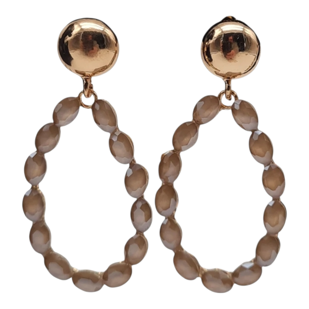 Ohrringe Ohrhänger Tropfenform Cat-eye Stones  Hellblau Rosa Nickelfrei Sweet7