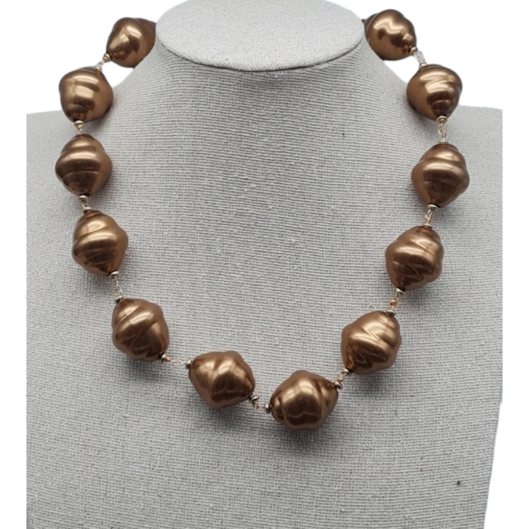 Halskette Kurzkette Bronze Klobige Statement Kette Nickelfrei Sweet7