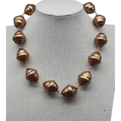 Halskette Kurzkette Bronze Klobige Statement Kette Nickelfrei Sweet7