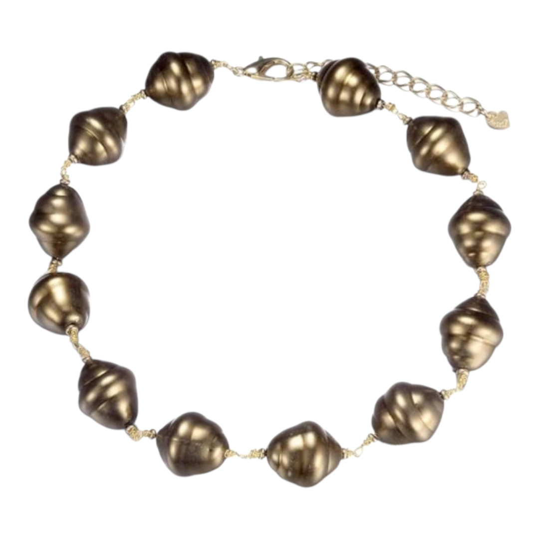 Halskette Kurzkette Bronze Klobige Statement Kette Nickelfrei Sweet7