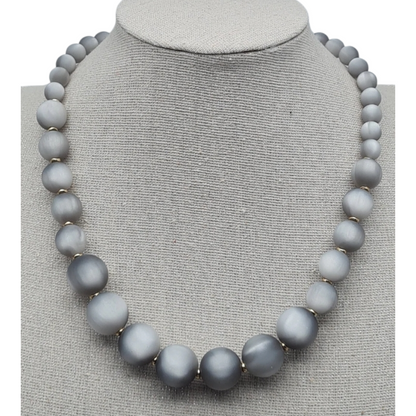 Halskette Kurzkette mit Space Grey Perlen Nickelfrei Sweet7