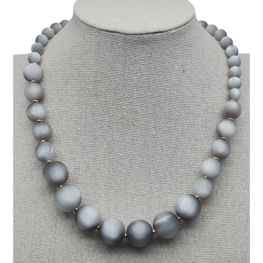 Halskette Kurzkette mit Space Grey Perlen Nickelfrei Sweet7