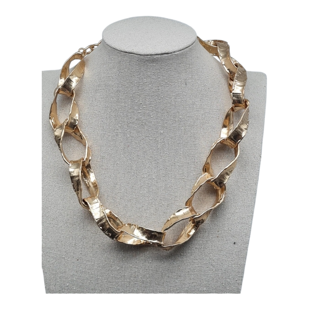 Halskette Kurzkette Große industrial Style Glieder in Goldfarben Sweet7 Nickelfrei