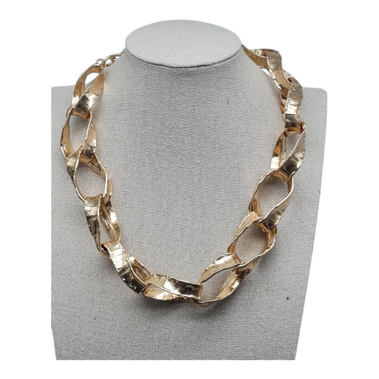 Halskette Kurzkette Große industrial Style Glieder in Goldfarben Sweet7 Nickelfrei