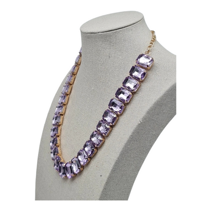 Halskette "Lilac Stoned" Lila Luxus Elegant  Stilvoll Nickelfrei Yewhang