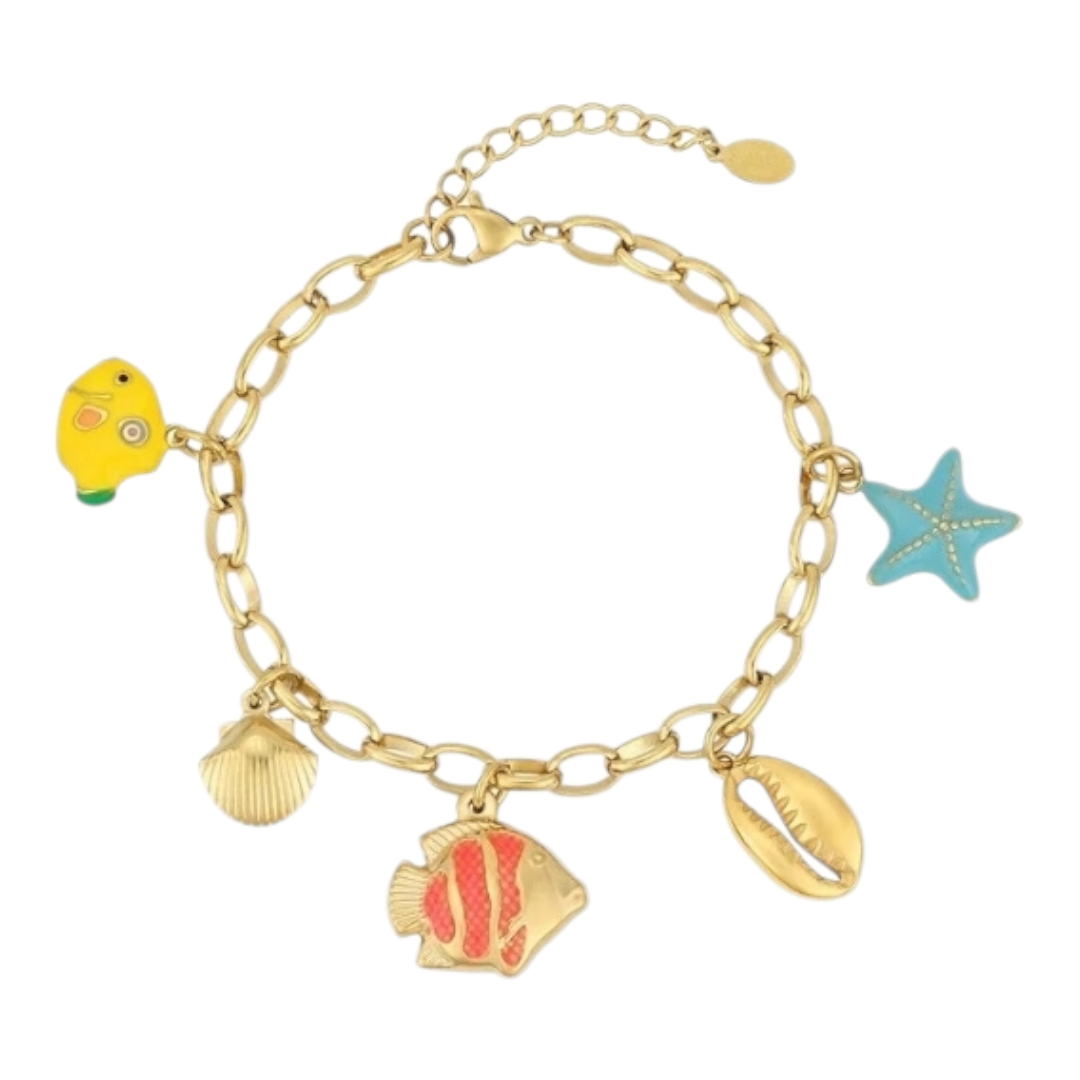 Armband Bettelarmband Meerestiere Bunt Urlaub Strand Nickelfrei Yehwang