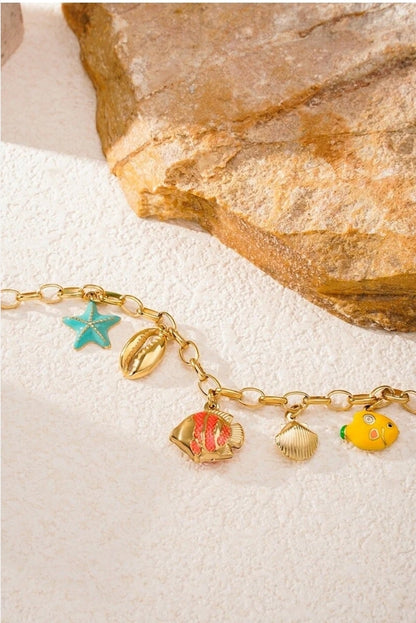 Armband Bettelarmband Meerestiere Bunt Urlaub Strand Nickelfrei Yehwang