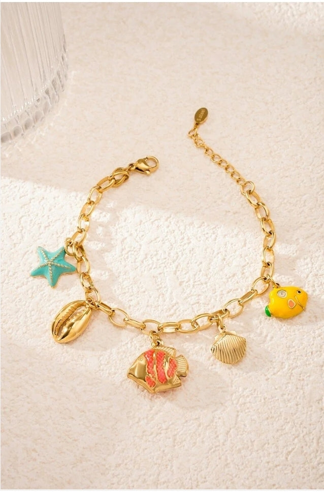 Armband Bettelarmband Meerestiere Bunt Urlaub Strand Nickelfrei Yehwang